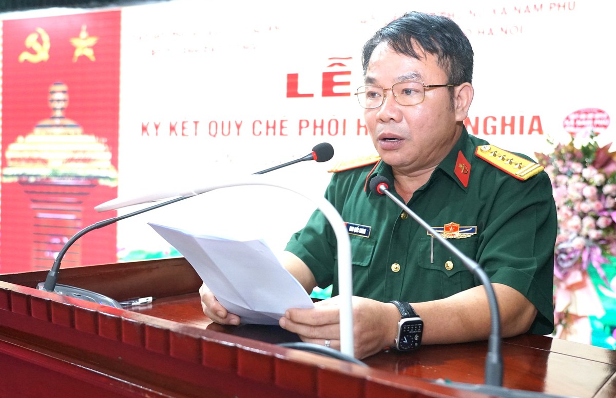 Phụ nữ Bộ Tư lệnh Đặc công và Hội LHPN xã Nam Phù ký kết quy chế phối hợp hoạt động kết nghĩa- Ảnh 1.