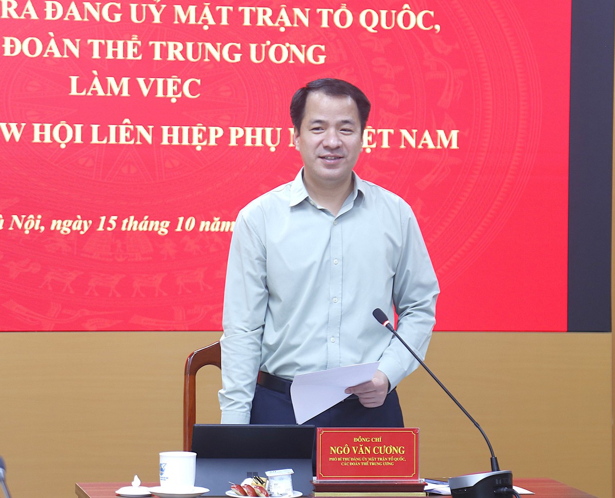Đoàn Kiểm tra Đảng ủy Mặt trận Tổ quốc, các đoàn thể TW làm việc với Ban Thường vụ Đảng ủy TW Hội LHPN Việt Nam - Ảnh 1.