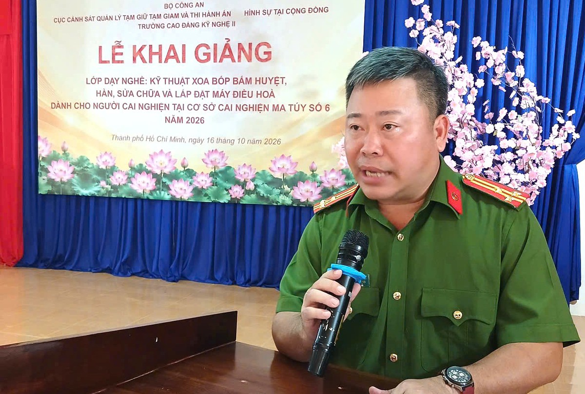TPHCM: Khai giảng khóa đào tạo nghề cho gần 200 học viên cơ sở cai nghiện ma túy số 6 - Ảnh 1.