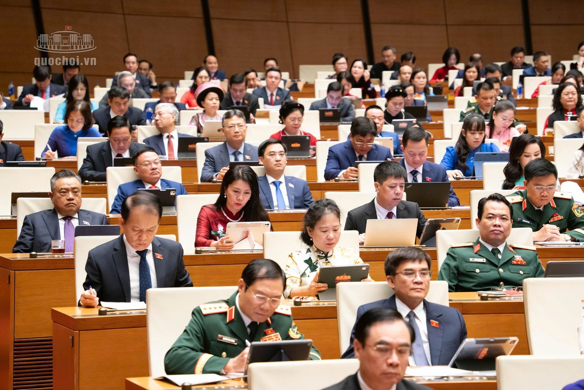 Chủ tịch UBTƯ MTTQ Việt Nam Bùi Thị Minh Hoài trình bày báo cáo tổng hợp kiến nghị cử tri và Nhân dân gửi tới kỳ họp thứ 2 Quốc hội XVI- Ảnh 3.