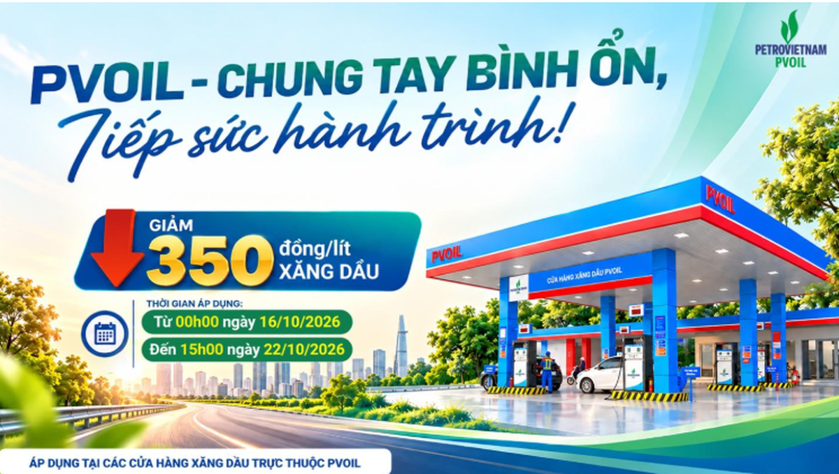 PVOIL giảm giá 350 đồng/lít xăng dầu tại 1.100 cửa hàng trên toàn quốc- Ảnh 1.