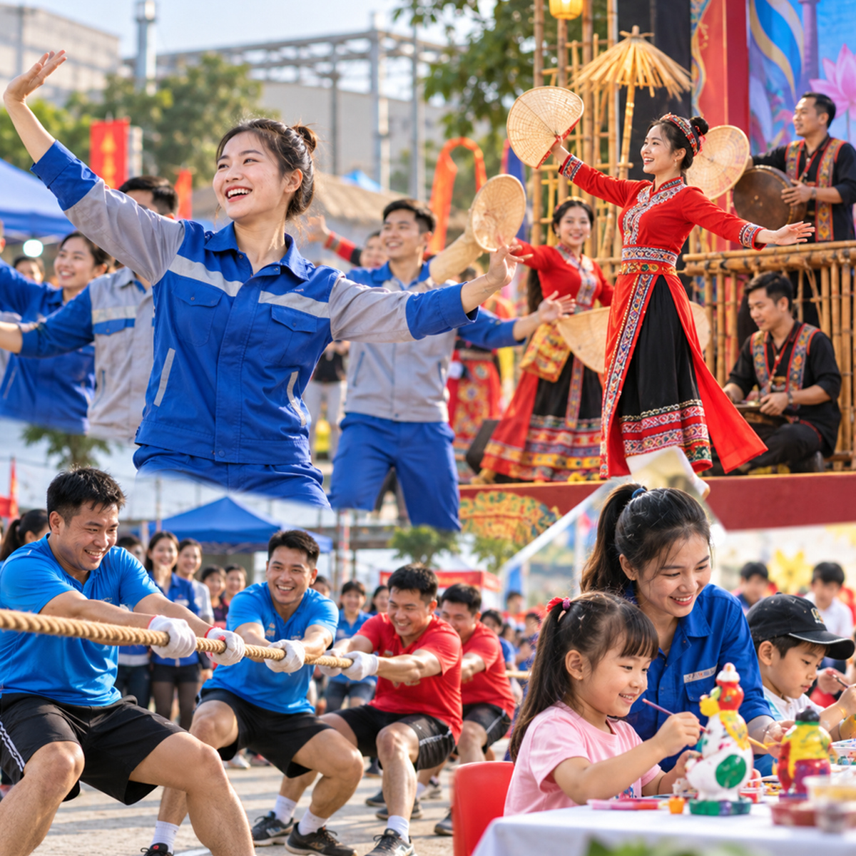 Ngày hội Văn hóa công nhân: Ưu tiên chăm lo nhóm công nhân trực tiếp sản xuất, lao động nữ - Ảnh 1.