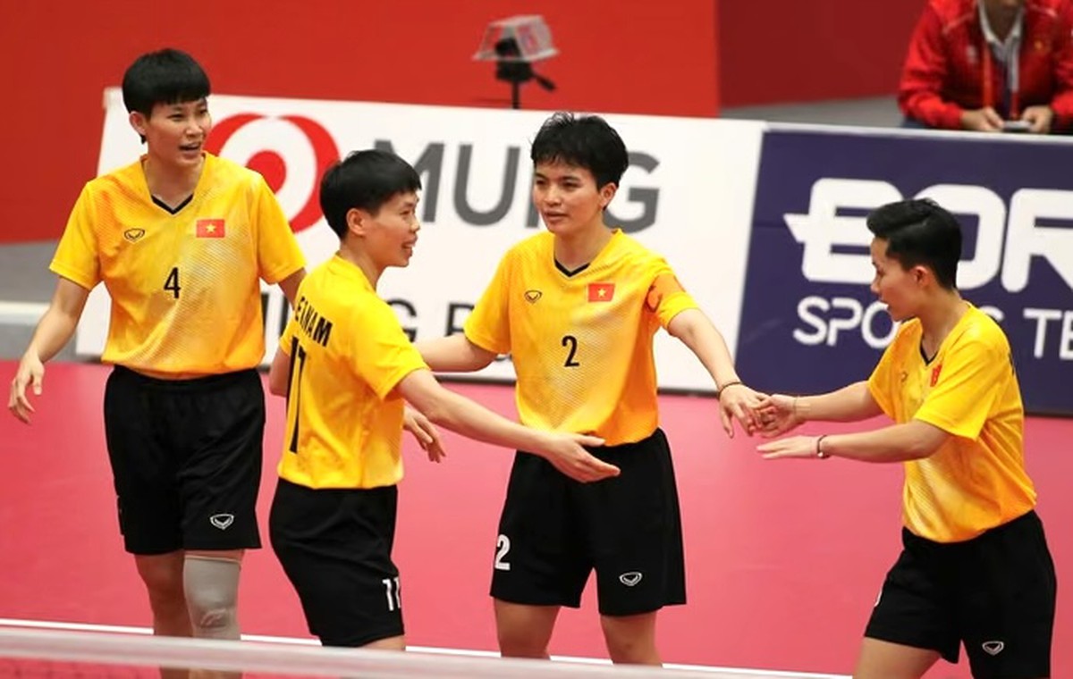 Cầu mây nữ Việt Nam giành Huy chương Vàng ASIAD 2026 sau trận thắng nghẹt thở- Ảnh 1.