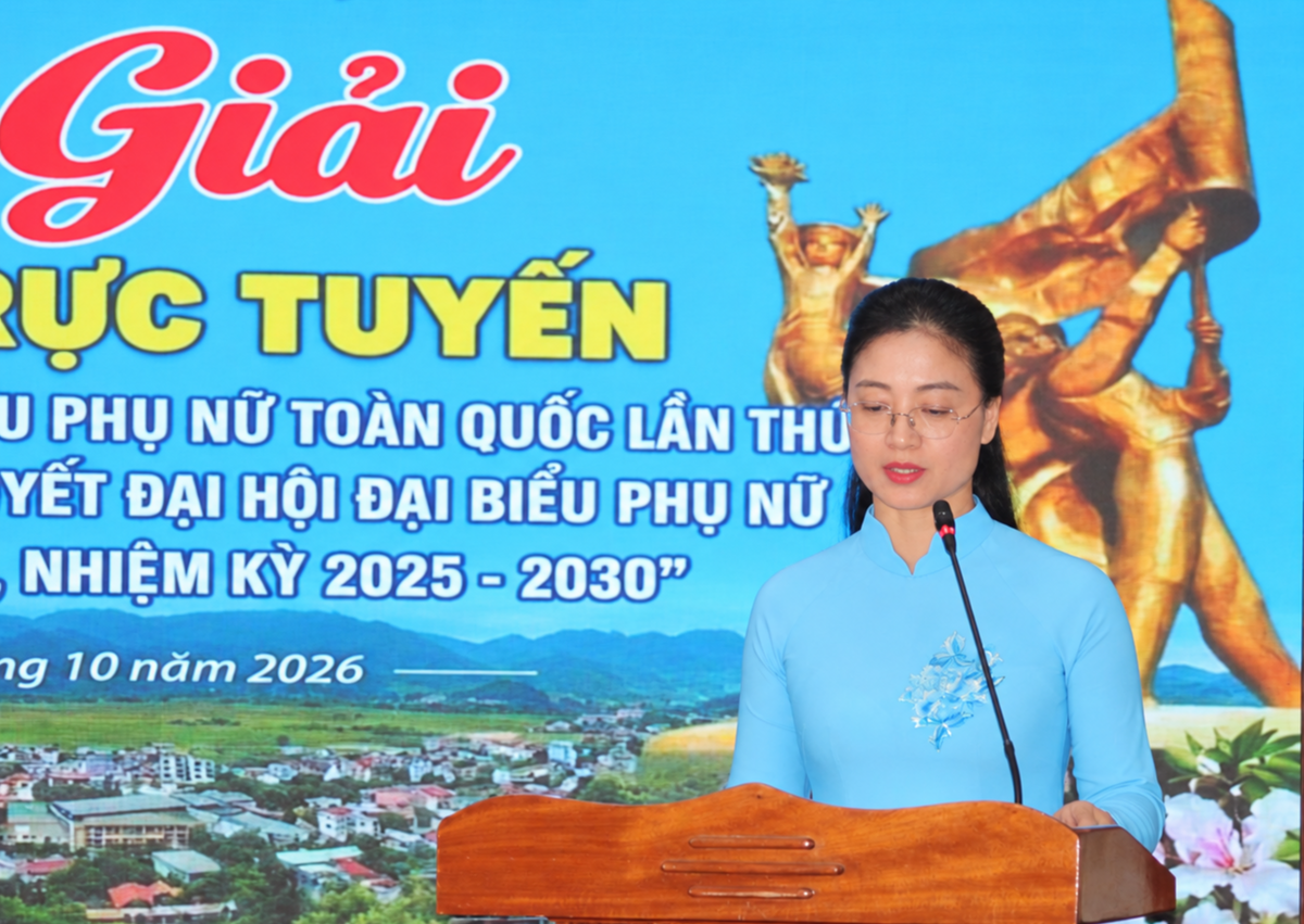 Điện Biên: Trao giải cuộc thi trực tuyến "Tìm hiểu nghị quyết Đại hội đại biểu phụ nữ các cấp"- Ảnh 1.