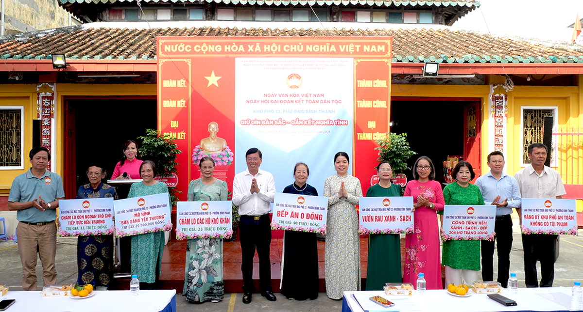 Chủ tịch Hội Liên hiệp Phụ nữ TPHCM dự Ngày hội Đại đoàn kết tại Khu phố 13 phường Bình Thạnh - Ảnh 5.
