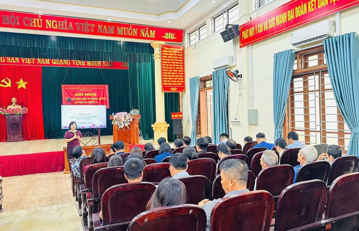 Ninh Bình: Chung tay bảo vệ gia đình trước tác hại của khói thuốc - Ảnh 1.