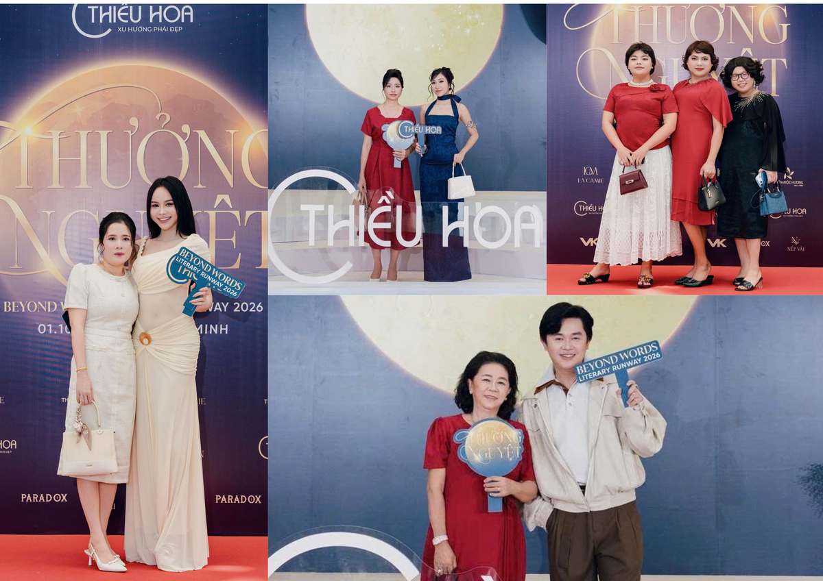 Cú "flex" quyền lực nhất của Thiều Hoa: NTK Mỹ Nhân "bế" cả sếp lớn Shopee, TikTok cùng dàn sao và KOL triệu view lên thảm đỏ! - Ảnh 2.