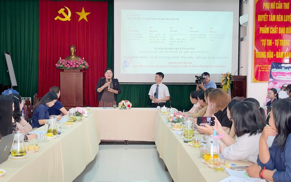 Cần Thơ: Tập huấn kỹ năng thuyết trình, phản biện cho các chủ dự án khởi nghiệp - Ảnh 1.