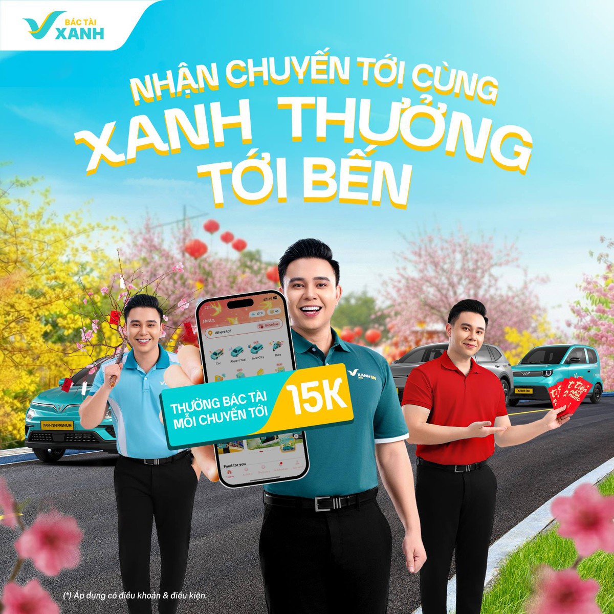 Xanh SM nâng chuẩn giữ chuyến, thưởng lớn cho bác tài nhận chuyến đều dịp Tết 2026- Ảnh 1. Xanh SM nâng chuẩn giữ chuyến, thưởng lớn cho bác tài nhận chuyến đều dịp Tết 2026- Ảnh 1.