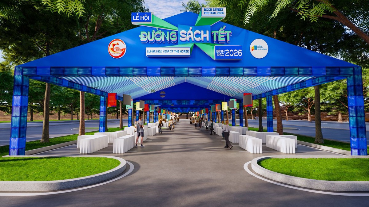 Phối cảnh Gian hàng các NXB. Ảnh: BTC