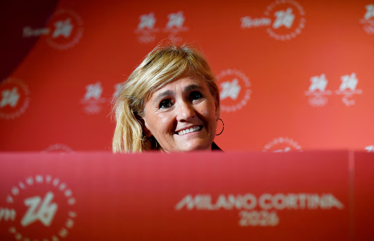 Diana Bianchedi, Giám đốc dự án Thế vận hội Milano Cortina 2026 trong một cuộc họp báo Diana Bianchedi, Giám đốc dự án Thế vận hội Milano Cortina 2026 trong một cuộc họp báo