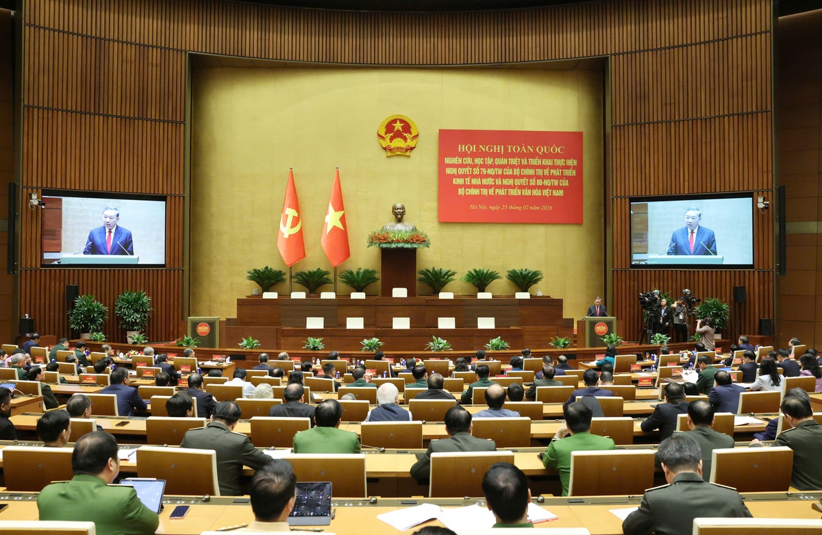 Phát biểu của Tổng Bí thư Tô Lâm tại Hội nghị toàn quốc quán triệt, triển khai Nghị quyết số 79 và 80 của Bộ Chính trị- Ảnh 1. Phát biểu của Tổng Bí thư Tô Lâm tại Hội nghị toàn quốc quán triệt, triển khai Nghị quyết số 79 và 80 của Bộ Chính trị- Ảnh 1.
