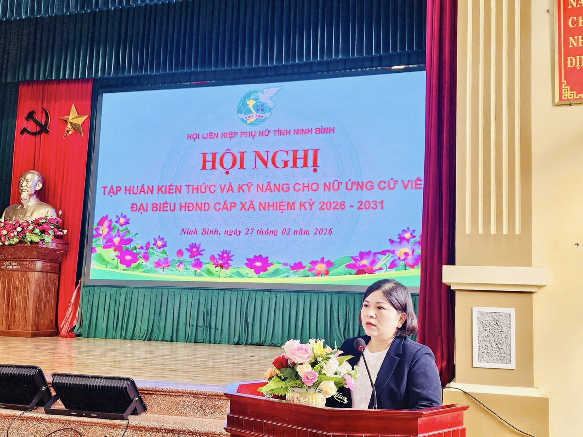 Ninh Bình tập huấn cho gần 600 nữ ứng cử viên HĐND cấp xã- Ảnh 1.