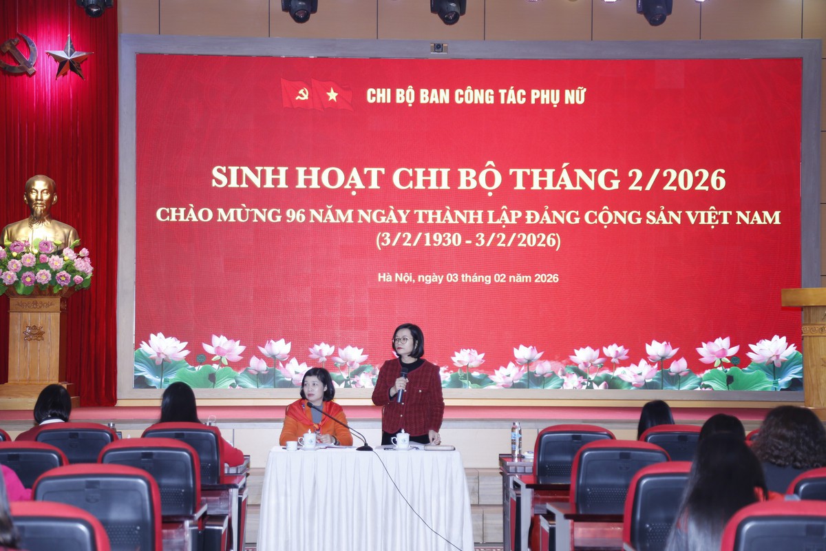 Chi bộ Ban Công tác Phụ nữ sinh hoạt chuyên đề kỷ niệm 96 năm Ngày thành lập Đảng- Ảnh 1.