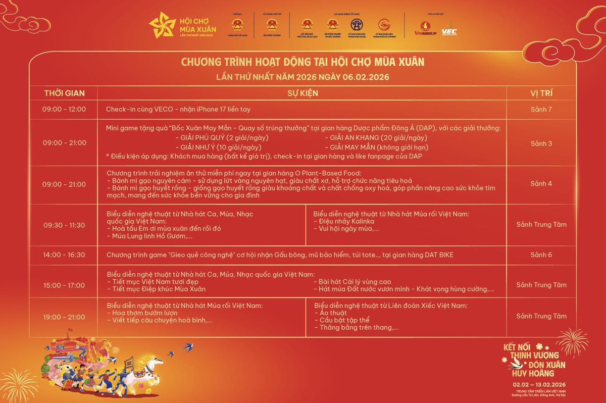 Bốc thăm may mắn, trải nghiệm thế giới ẩm thực tại Hội chợ Mùa Xuân 2026- Ảnh 1.