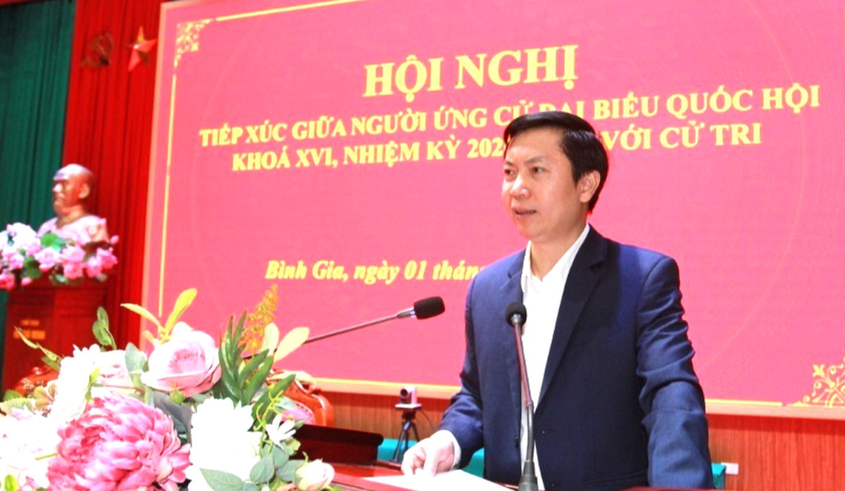 Ứng cử viên đại biểu Quốc hội khóa XVI tiếp xúc cử tri tỉnh Lạng Sơn- Ảnh 5.