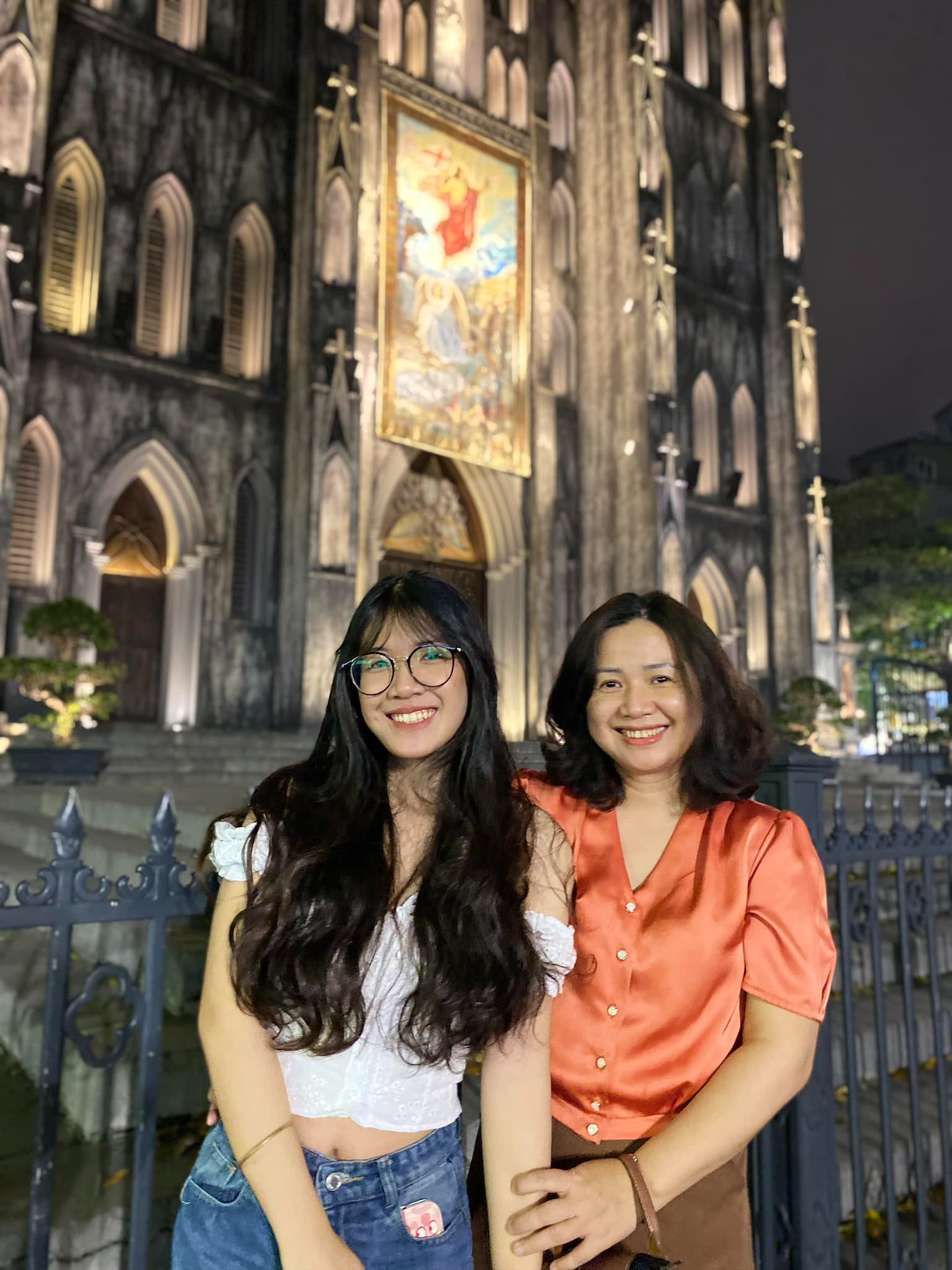 Chị Trang cùng con gái