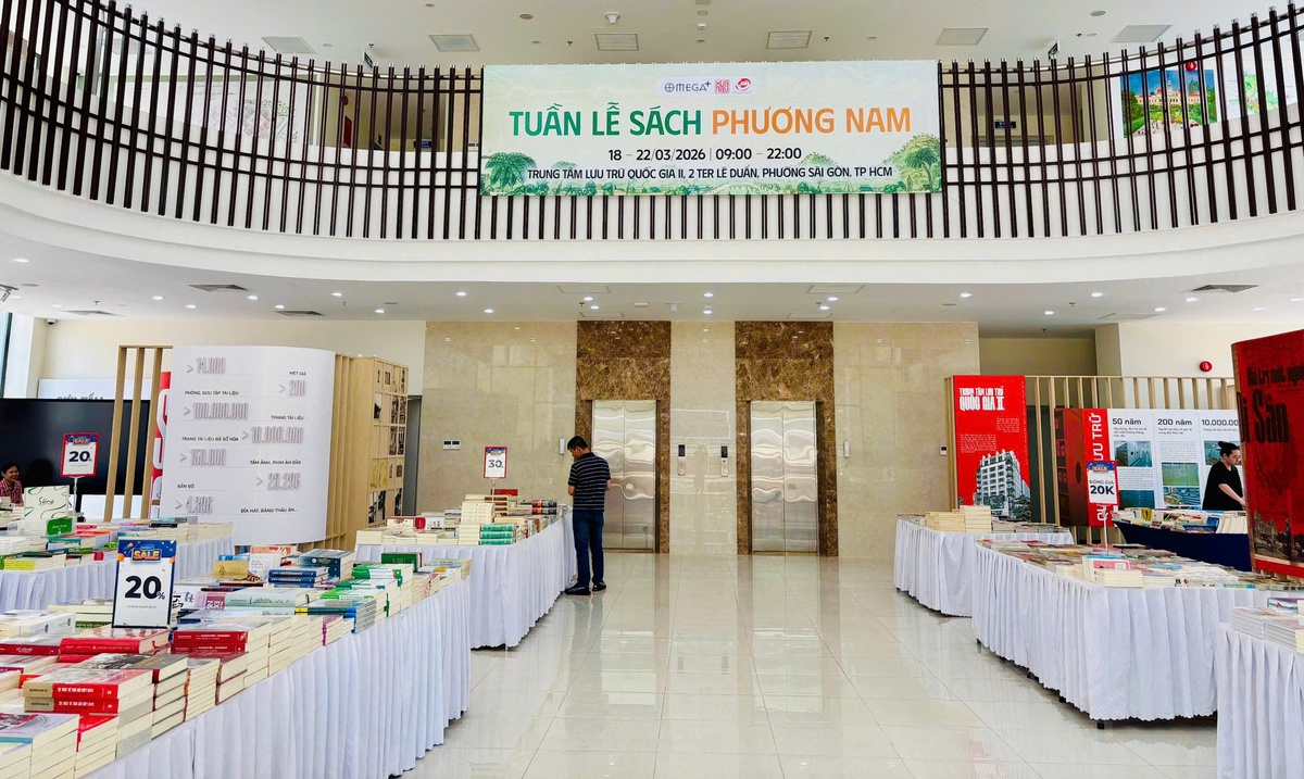 "Tuần lễ Sách Phương Nam 2026" diễn ra từ ngày 18 đến 22/3, tại Trung tâm Lưu trữ Quốc gia II, TPHCM