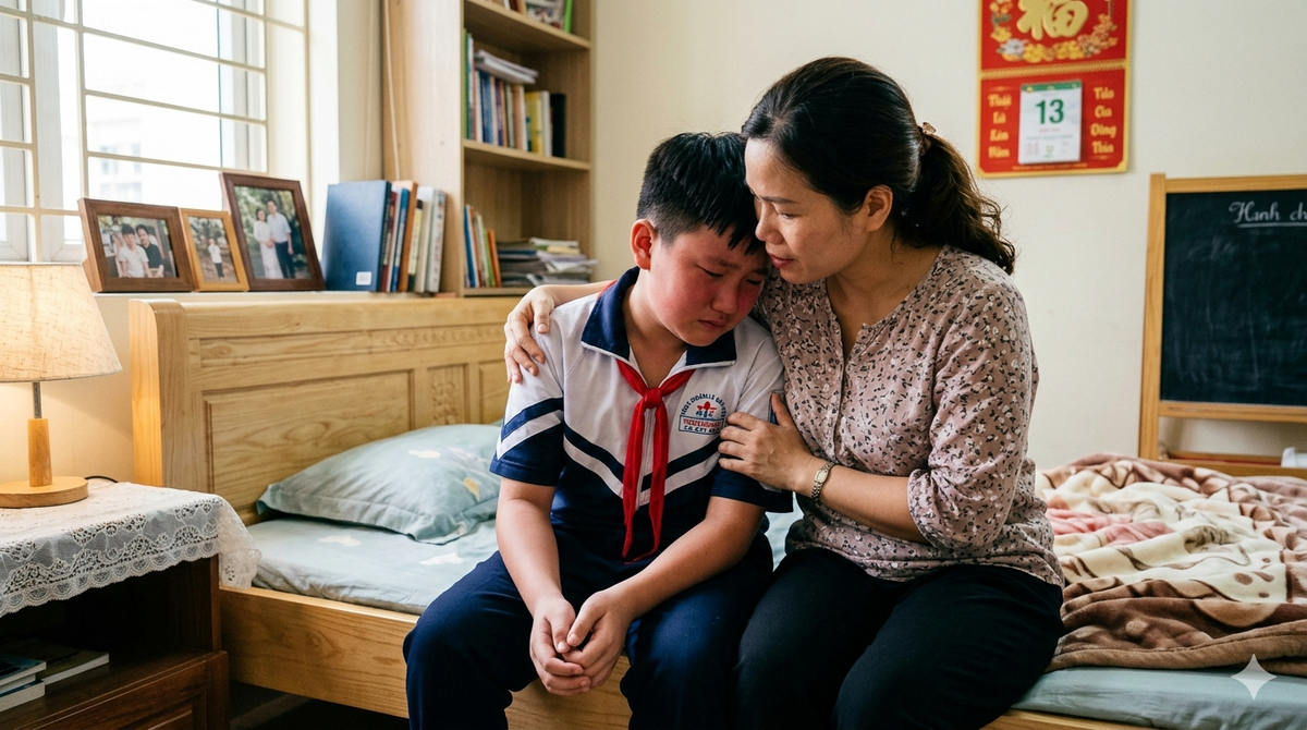 Con xấu hổ trốn biệt vì bố làm loạn trường sau mâu thuẫn với bạn- Ảnh 1.