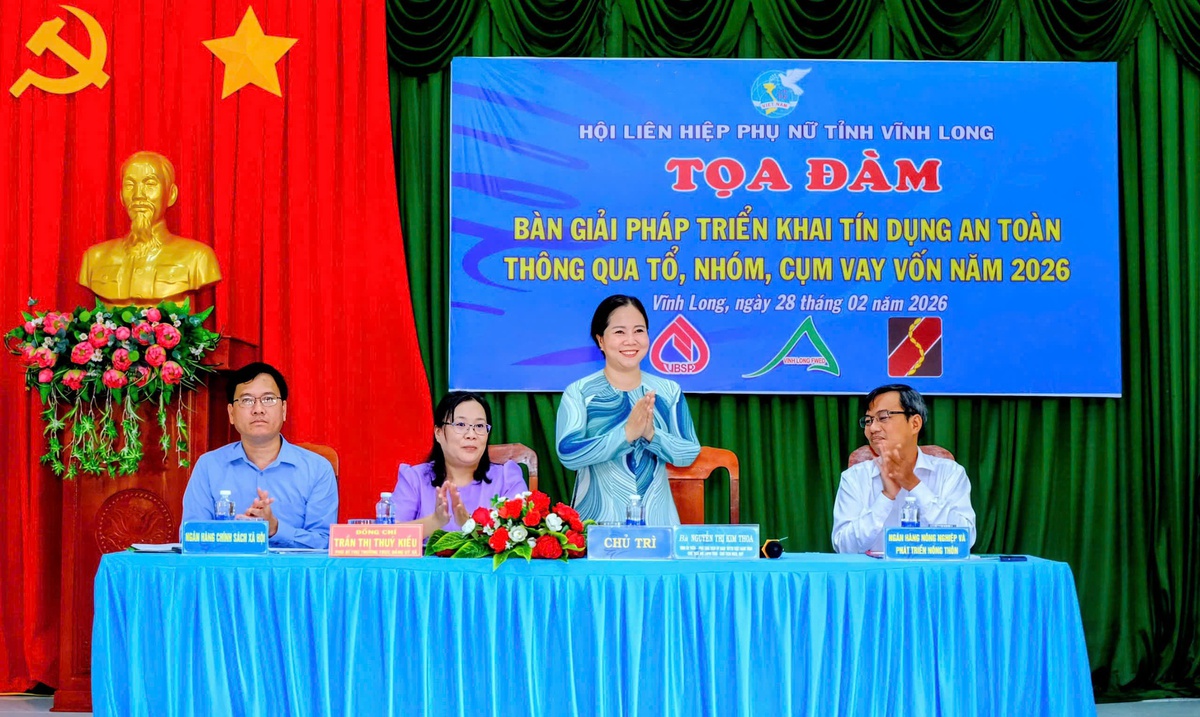 Vĩnh Long: Bàn giải pháp triển khai tín dụng an toàn thông qua tổ, nhóm, cụm vay vốn- Ảnh 1.