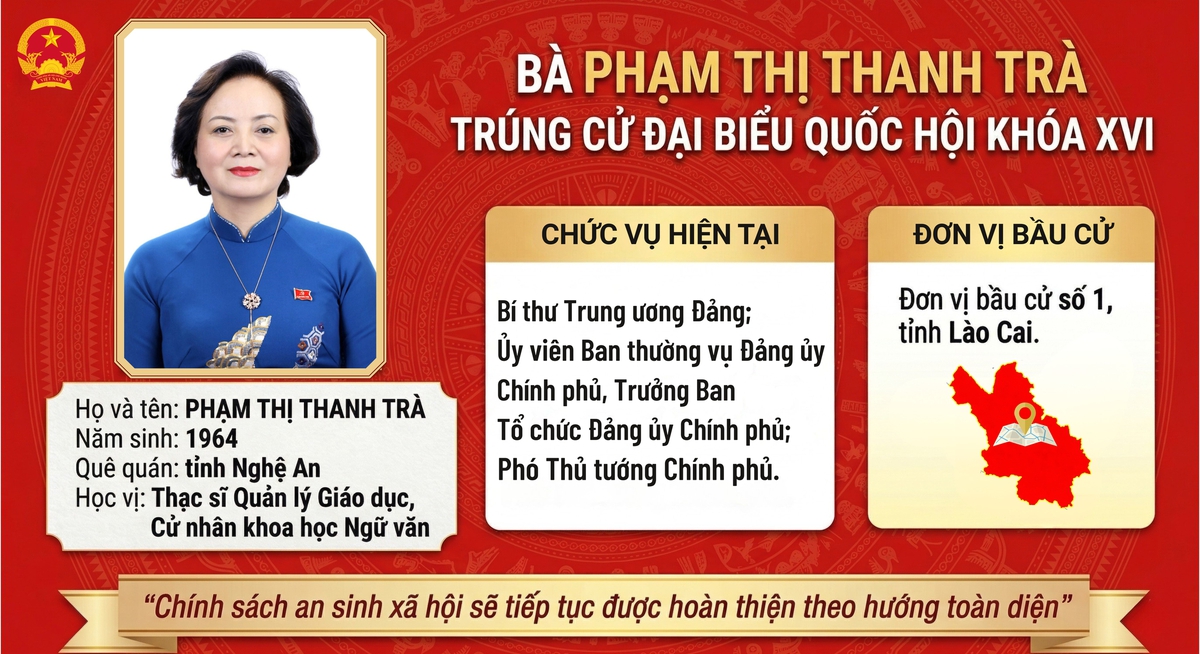 Phó Thủ tướng Phạm Thị Thanh Trà trúng cử đại biểu Quốc hội khóa XVI- Ảnh 1. Phó Thủ tướng Phạm Thị Thanh Trà trúng cử đại biểu Quốc hội khóa XVI- Ảnh 1.