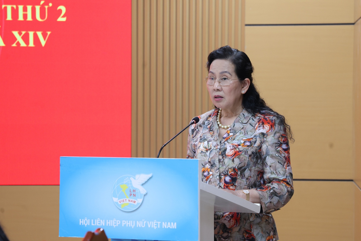 Chủ tịch Hội LHPN Việt Nam Lê Thị Thủy thông báo kết quả Hội nghị Trung ương 2 khóa XIV- Ảnh 3.