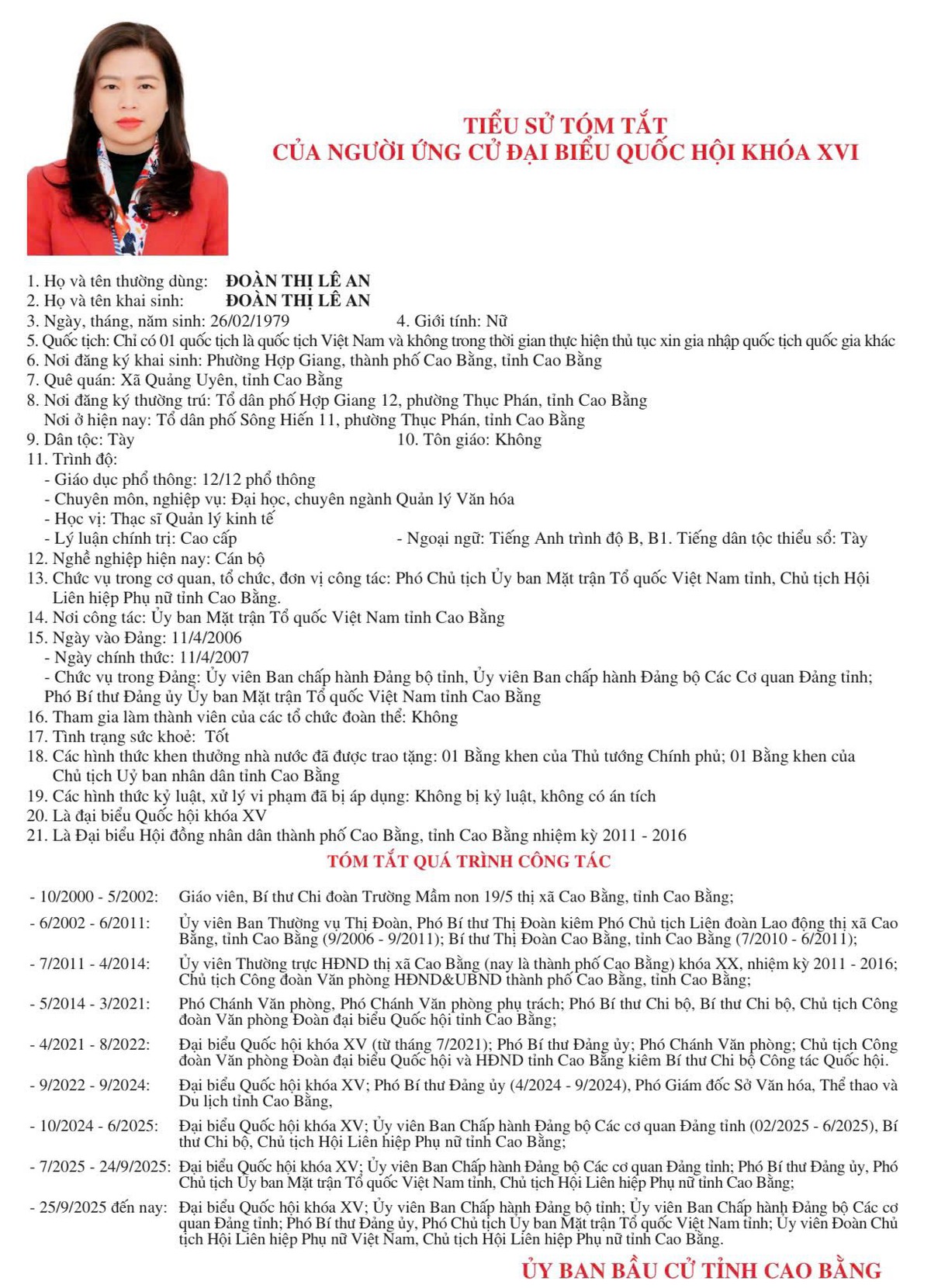 Chủ tịch Hội LHPN tỉnh Cao Bằng ứng cử đại biểu Quốc hội khóa XVI tiếp xúc cử tri địa phương- Ảnh 1.