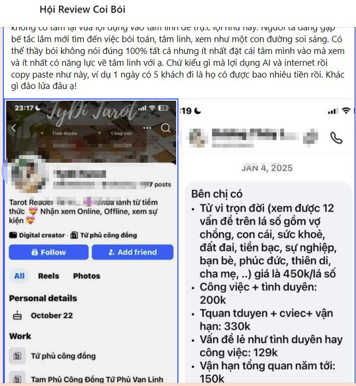 Cảnh giác lừa đảo xem bói, giải hạn online dịp đầu năm- Ảnh 1.