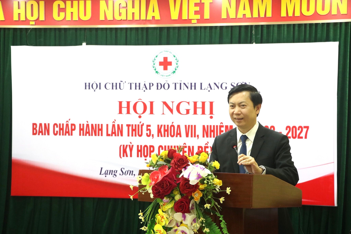 Bà Nguyễn Thu Hoài làm Chủ tịch Hội Chữ thập đỏ tỉnh Lạng Sơn- Ảnh 1.