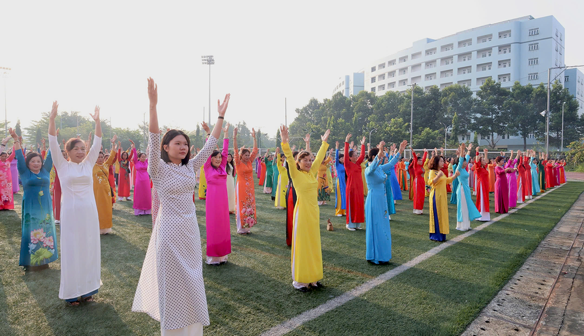 TPHCM: Hơn 3.000 người đồng diễn dân vũ kỷ niệm Ngày Quốc tế Phụ nữ 8/3- Ảnh 3.