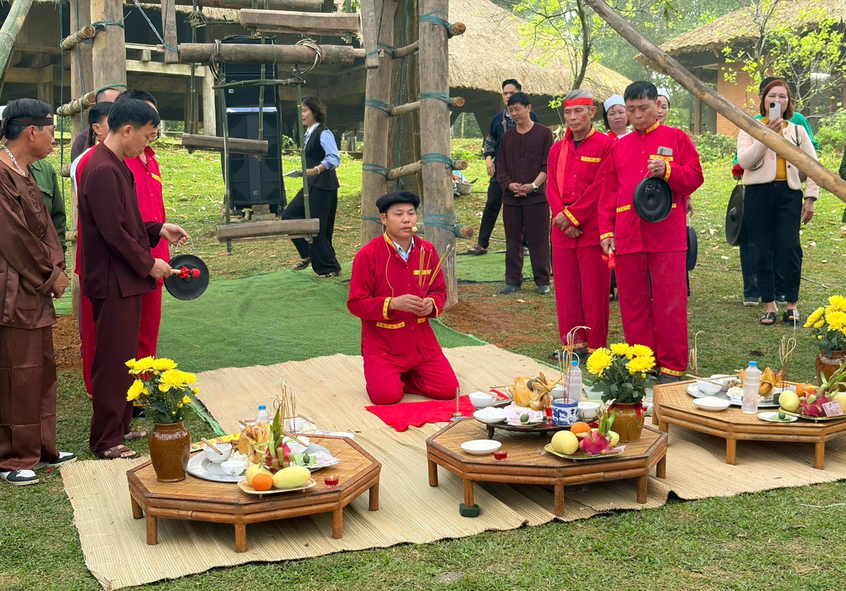 Tái hiện nghi lễ Ví đu của người Mường tại Hà Nội- Ảnh 1.
