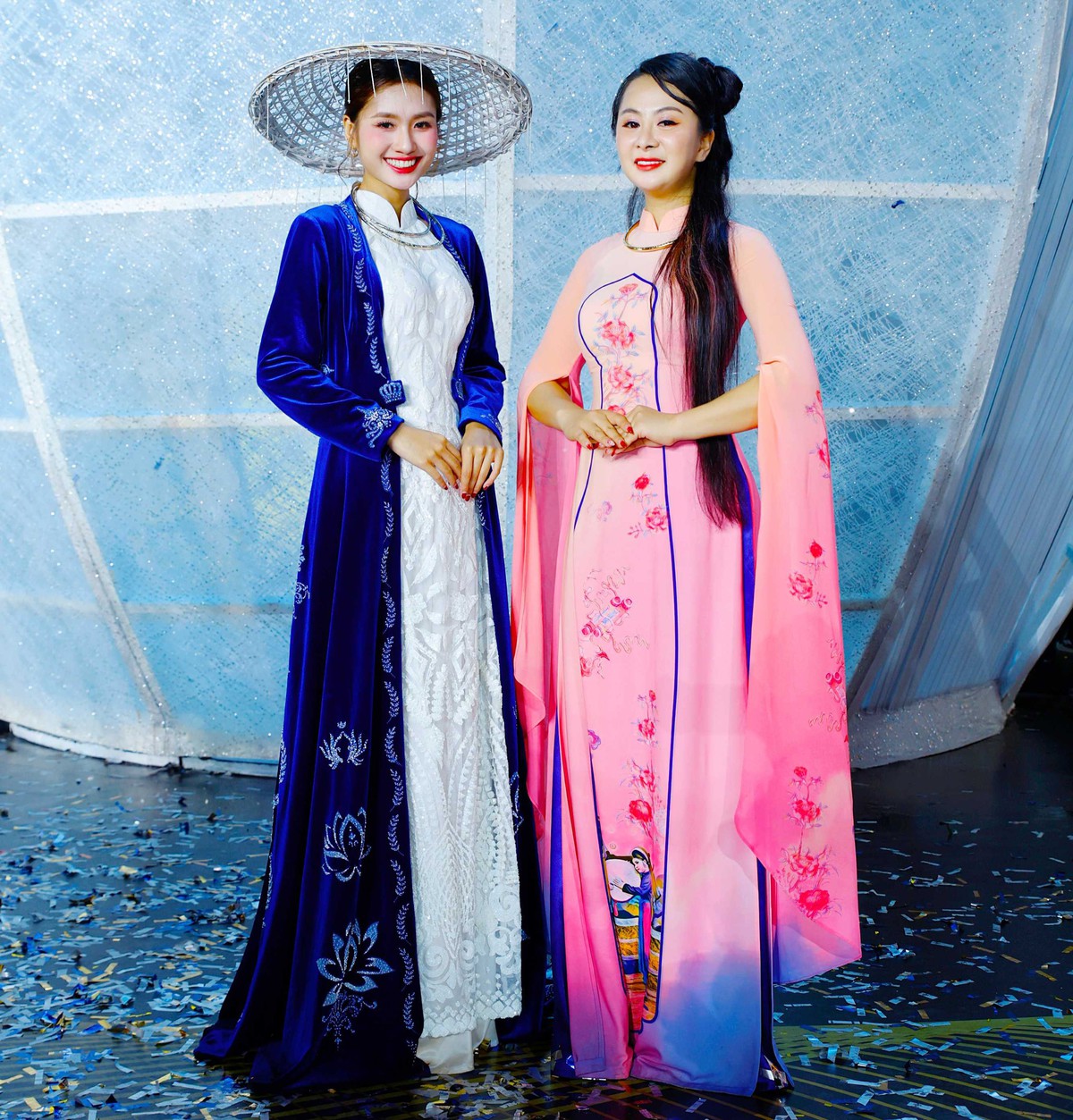 NTK Vũ Thảo Giang (bên phải) cùng Hoa hậu Môi trường Thế giới 2023 Thanh Hà