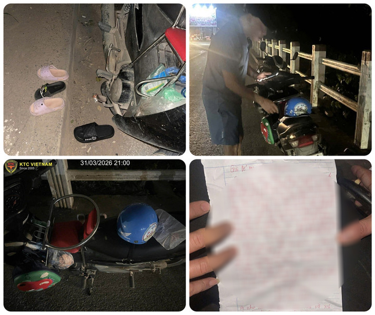 Bỏ lại xe máy và thư tuyệt mệnh, nghi 3 mẹ con nhảy sông Hồng mất tích- Ảnh 1. Bỏ lại xe máy và thư tuyệt mệnh, nghi 3 mẹ con nhảy sông Hồng mất tích- Ảnh 1.