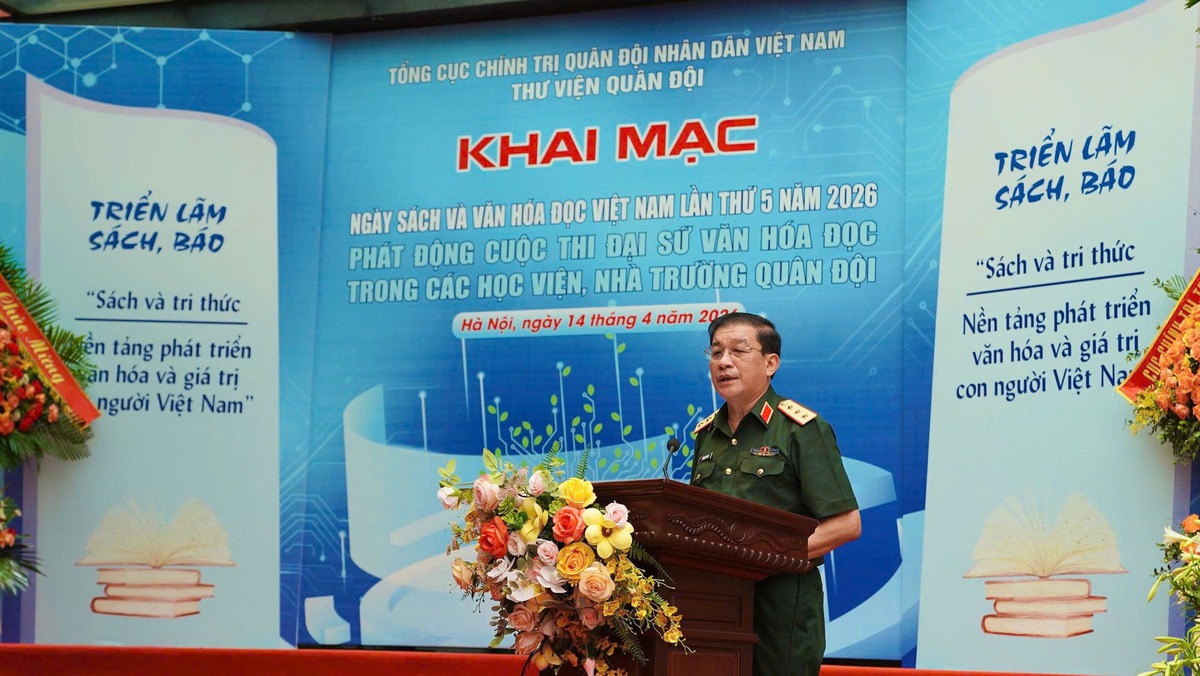 Khai mạc Ngày Sách và Văn hóa đọc 2026 trong Quân đội- Ảnh 1. Khai mạc Ngày Sách và Văn hóa đọc 2026 trong Quân đội- Ảnh 1.