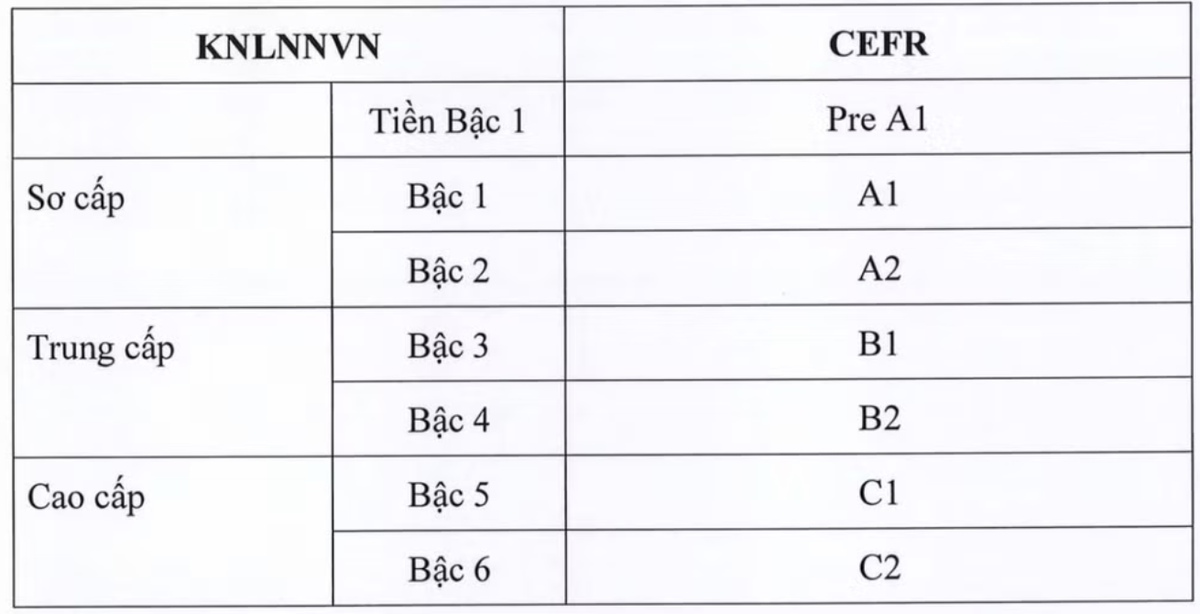 Ban hành Khung năng lực ngoại ngữ dùng cho Việt Nam- Ảnh 1.