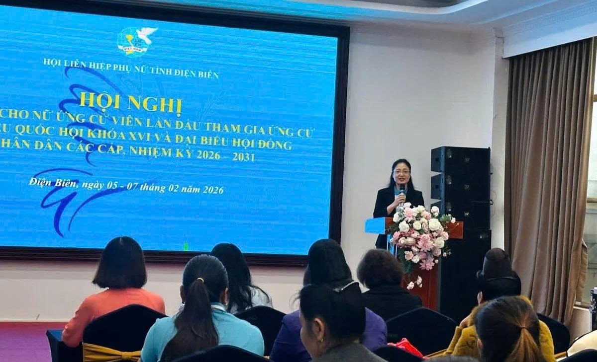 Hoạt động tập huấn cho nữ ứng cử viên lần đầu tham gia ứng cử đại biểu Quốc hội và đại biểu HĐND các cấp, nhiệm kỳ 2026-2031, do Hội LHPN tỉnh Điện Biên tổ chức