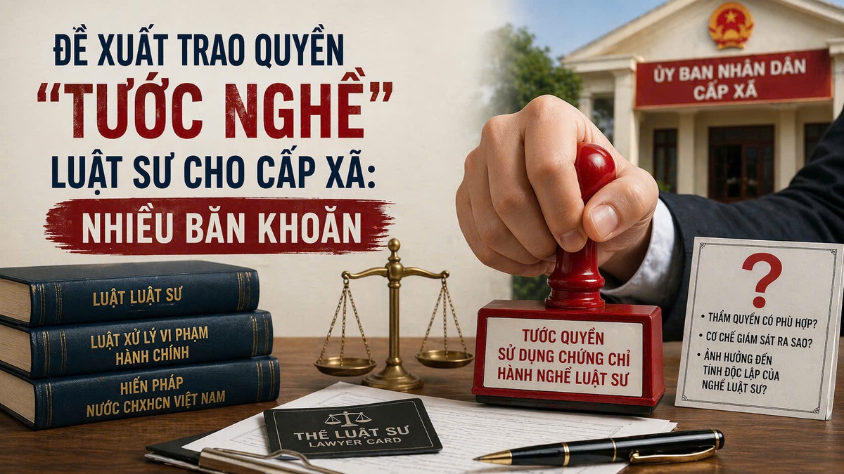 Đề xuất cấp xã được "tuýt còi" luật sư: Thẩm quyền áp dụng chế tài nghiêm khắc phải được đặt đúng chỗ- Ảnh 1.