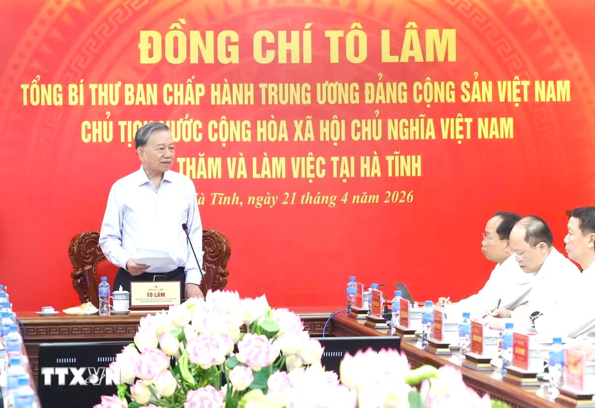 Tổng Bí thư, Chủ tịch nước: Hà Tĩnh khơi dậy khát vọng phát triển, quyết tâm đạt mục tiêu tăng trưởng nhanh, bền vững- Ảnh 1.