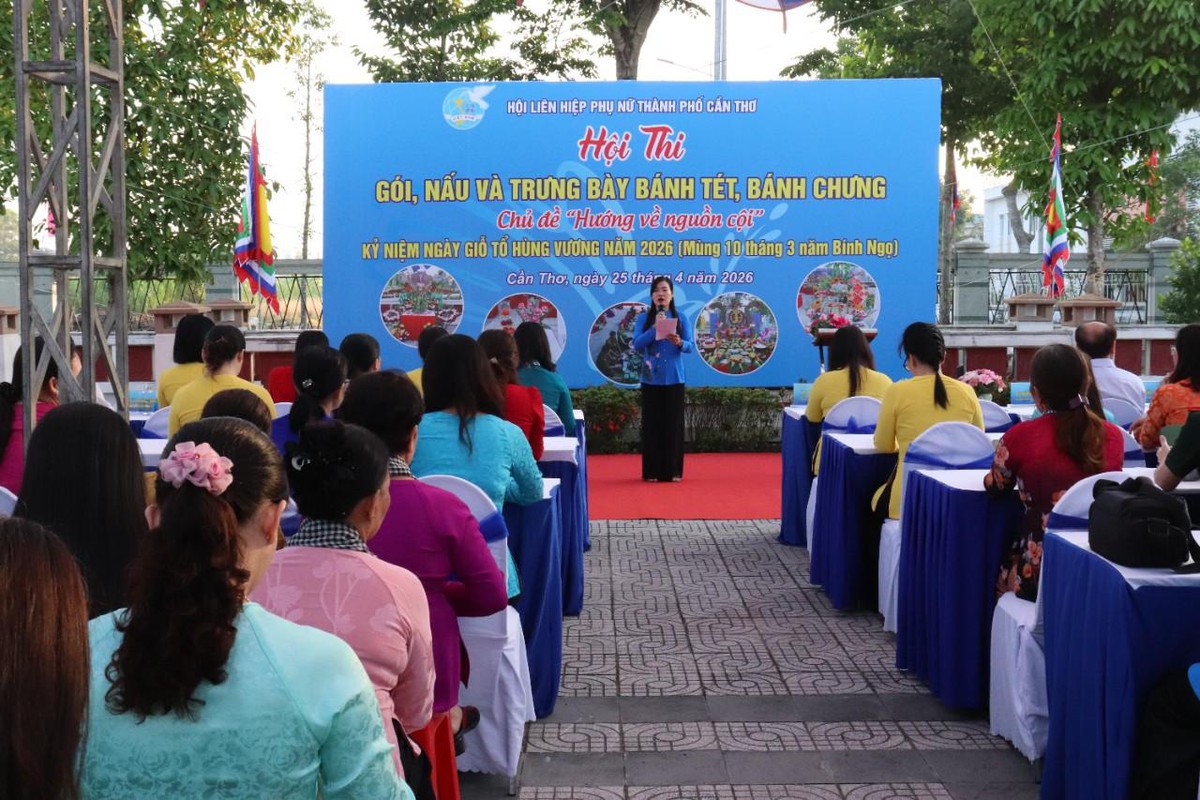 Cần Thơ: Sôi nổi Hội thi gói, nấu và trưng bày bánh chưng, bánh tét- Ảnh 4.