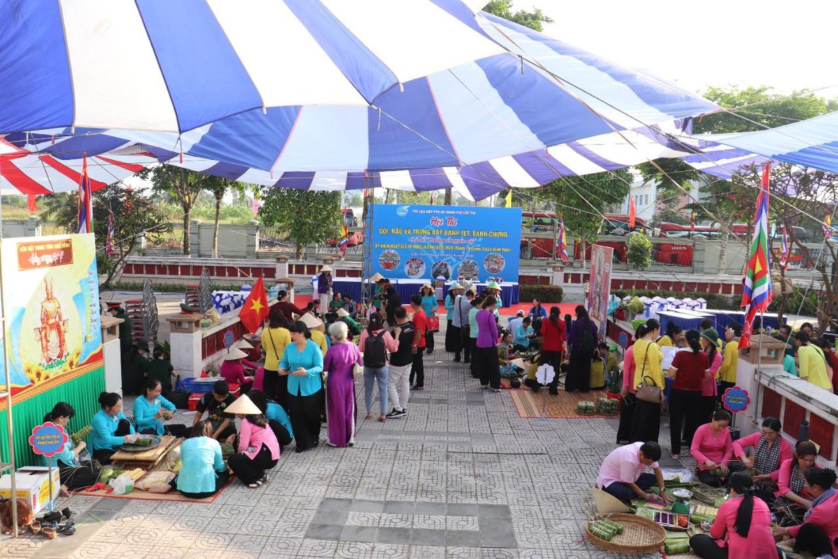 Cần Thơ: Sôi nổi Hội thi gói, nấu và trưng bày bánh chưng, bánh tét- Ảnh 17.