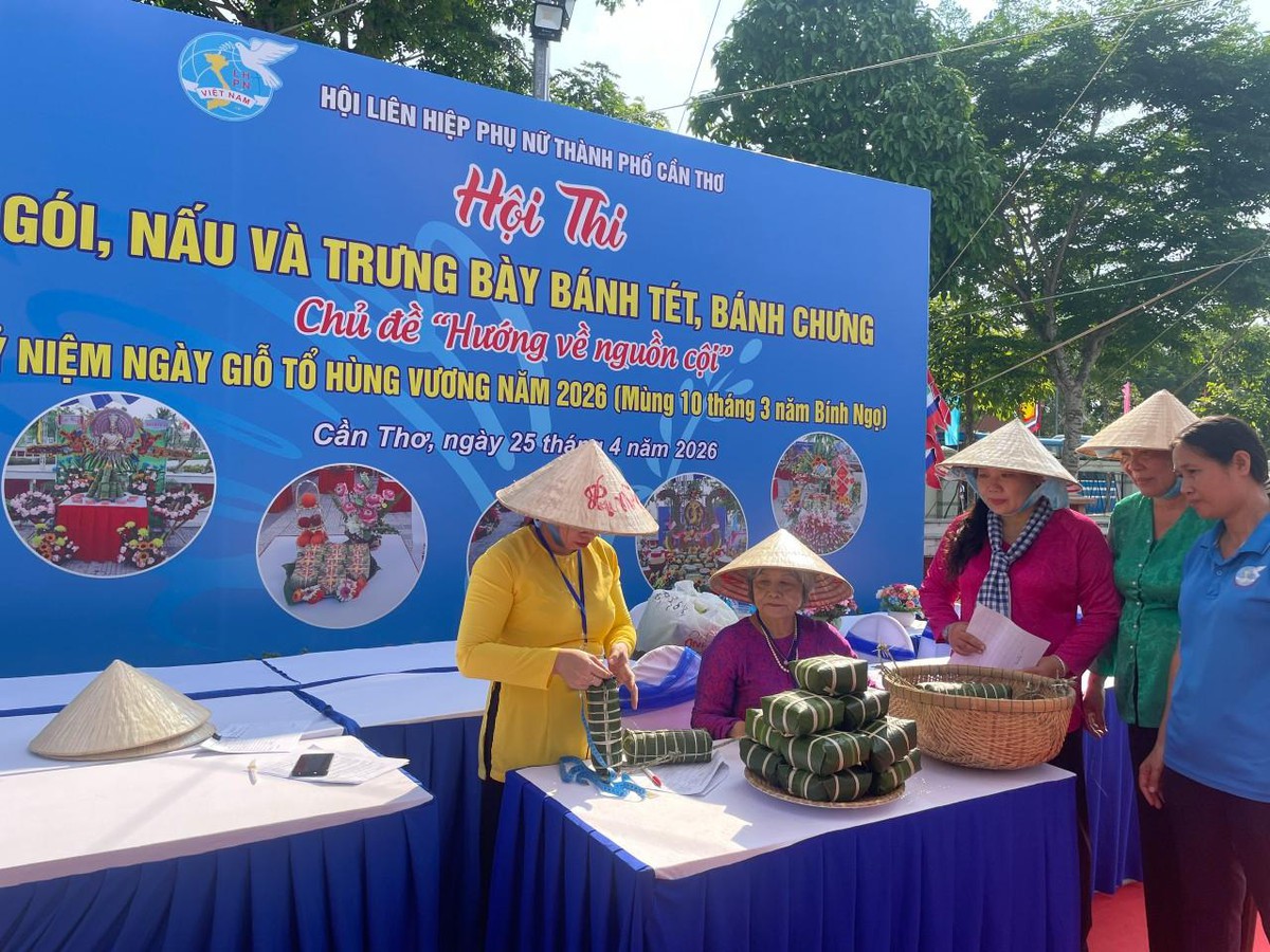 Cần Thơ: Sôi nổi Hội thi gói, nấu và trưng bày bánh chưng, bánh tét- Ảnh 23.