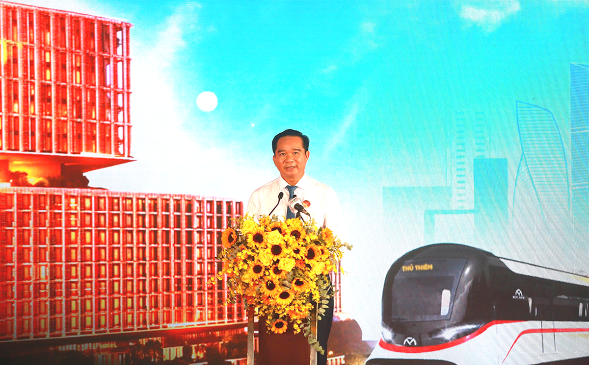 TPHCM đồng loạt khởi công 4 siêu dự án hạ tầng và cảng Cần Giờ- Ảnh 1.