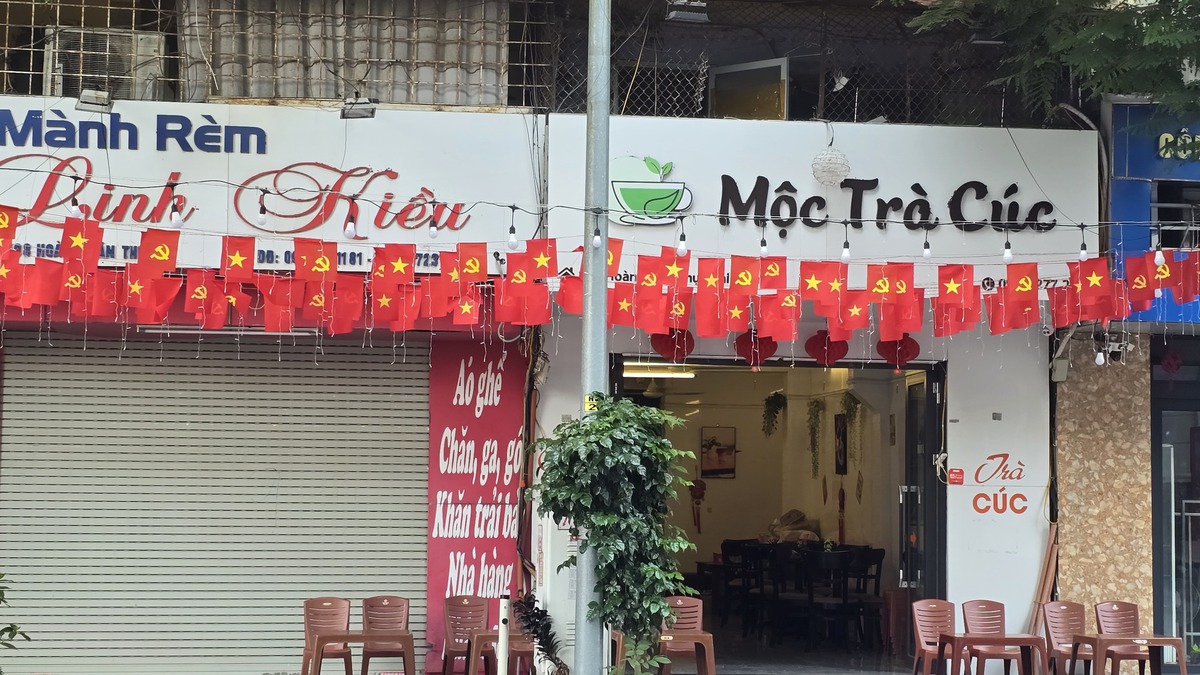 Đường phố Hải Phòng rực rỡ cờ hoa mừng 51 năm Ngày đất nước thống nhất- Ảnh 6.