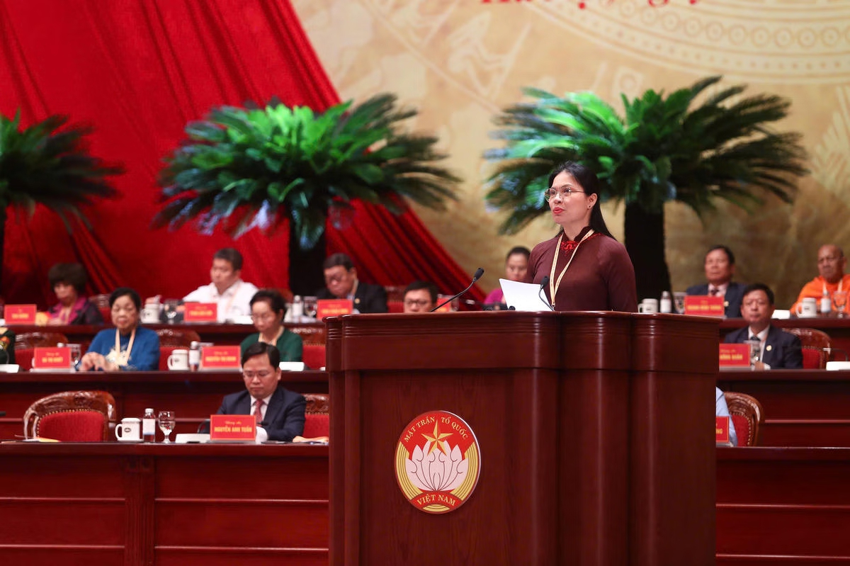 Chùm ảnh: Toàn cảnh phiên làm việc đầu tiên Đại hội đại biểu toàn quốc MTTQ Việt Nam lần thứ XI- Ảnh 10.