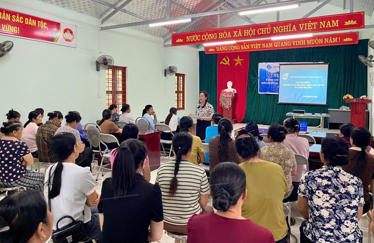 Cao Bằng: Truyền thông an toàn thực phẩm cho hội viên phụ nữ - Ảnh 1. Cao Bằng: Truyền thông an toàn thực phẩm cho hội viên phụ nữ - Ảnh 1.