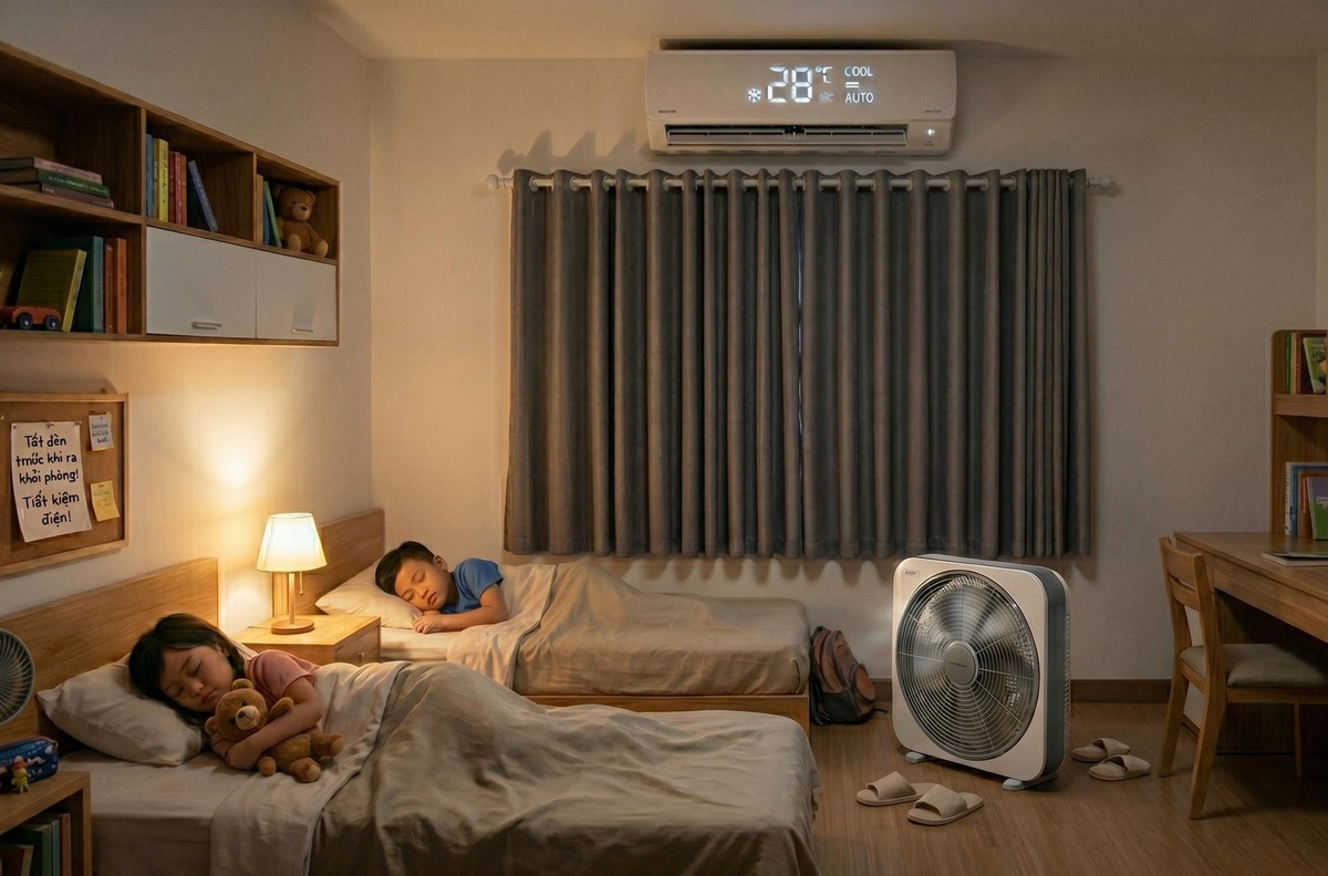 Giữa mùa nóng Hà Nội, nhiều gia đình ý thức hơn trong tiết kiệm điện- Ảnh 1. Giữa mùa nóng Hà Nội, nhiều gia đình ý thức hơn trong tiết kiệm điện- Ảnh 1.