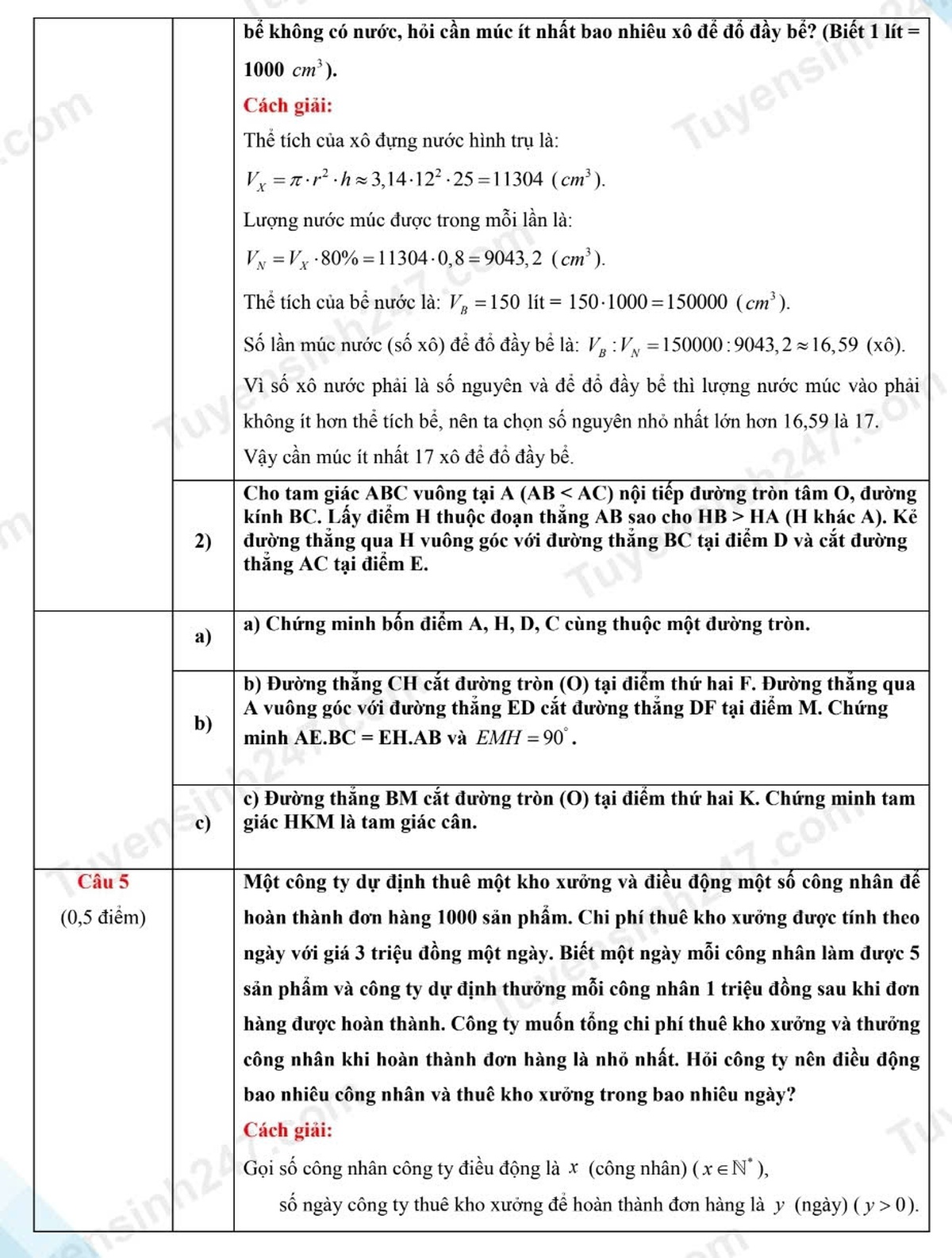 Gợi ý giải đề thi môn Toán: Tăng cường đánh giá năng lực vận dụng kiến thức vào thực tiễn- Ảnh 7.