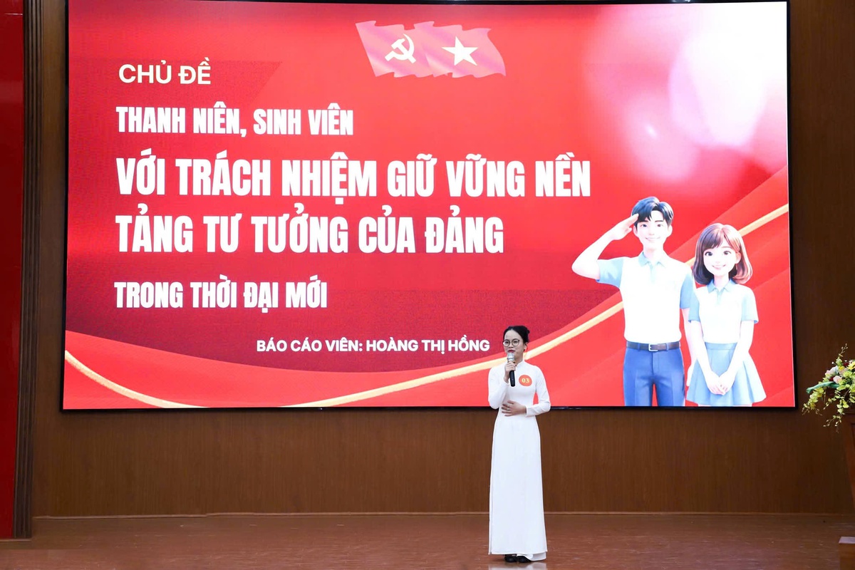 Sôi nổi Hội thi Báo cáo viên, tuyên truyền viên giỏi Đảng bộ Học viện Phụ nữ Việt Nam năm 2026- Ảnh 3.