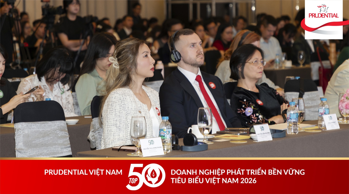 Prudential Việt Nam được vinh danh tại Top 50 Doanh nghiệp Phát triển Bền vững 2026, khẳng định vai trò của bảo hiểm trong tương lai phát triển bền vững- Ảnh 3. Prudential Việt Nam được vinh danh tại Top 50 Doanh nghiệp Phát triển Bền vững 2026, khẳng định vai trò của bảo hiểm trong tương lai phát triển bền vững- Ảnh 3.