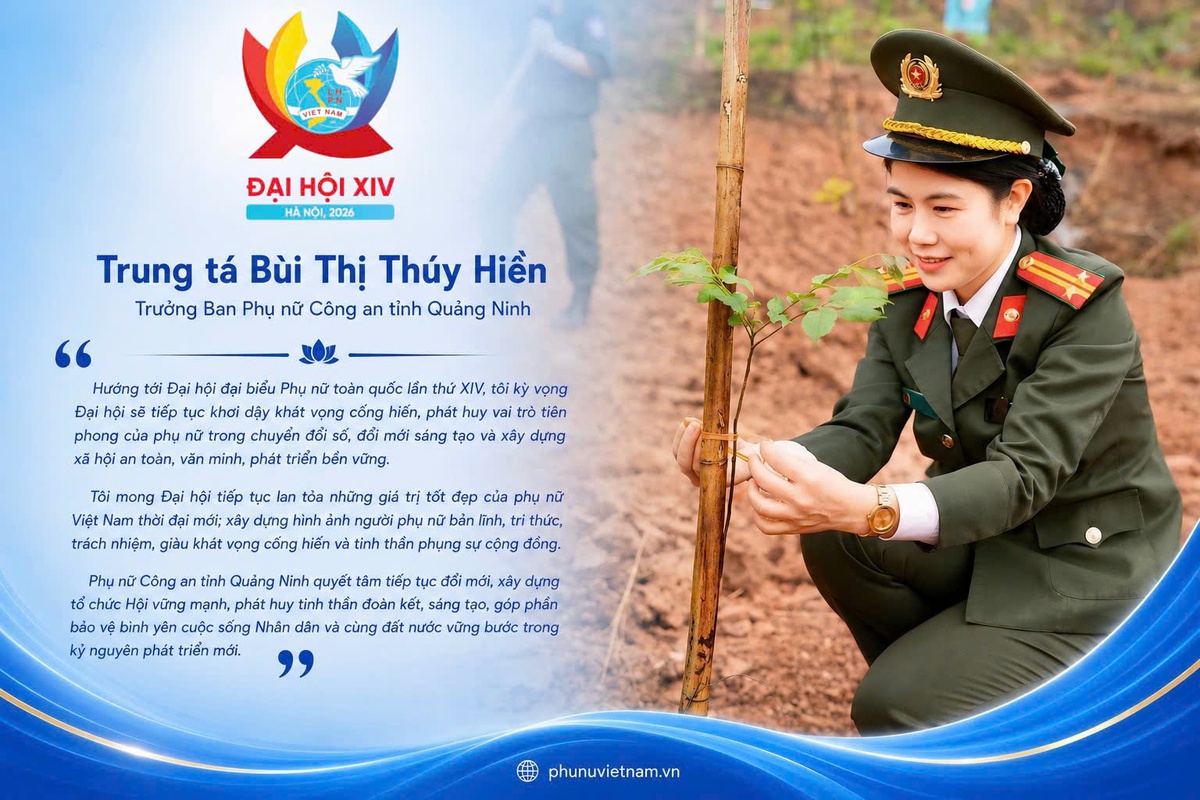 Phụ nữ Công an Quảng Ninh gửi gắm niềm tin và mong đợi tới Đại hội- Ảnh 1.
